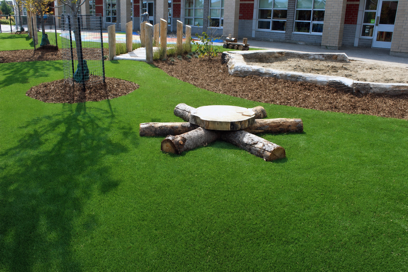 Turf for playgrounds